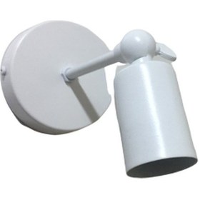 Resim Mylights Kampanya Mafsalı Hareketli Beyaz Modern Aplik E27 Beyaz 