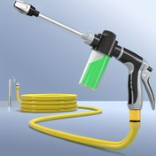 Resim Yükseltilmiş Metal Uzun Çapa Yüksek Basınçlı Su Tabancası, 3/4" ve 1/2" Hızlı Bağlantı, Ayarlanabilir Nozul Modlarıyla Araba Yıkama Köpük Püskürtücüsü, Araç Temizliği, Evcil Hayvan Bakımı ve Açık Hava Bahçe Sulama için Uygun 