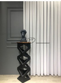 Resim Tül Perde Yeni Nesil Grek 1. Kalite Etek Kurşun Sarım Kırık Beyaz 