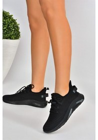 Resim Fox Shoes Siyah Triko Kumaş Kadın Spor Ayakkabı M702006204 