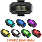 Resim Nkt Group Bisiklet Mini LED Lambası 7 Farklı Mod- 20 Den Fazla Renk Kombinasyonu 