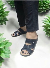 Resim Kadın Topuk Dikeni Jelli Ev Dışarı Terlik Siyah 