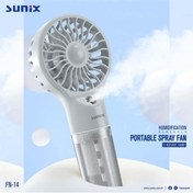 Resim Sunix Su Püskürtmeli Masa ve El Fanı 4 Kademeli Güçlü Mini Vantilatör 