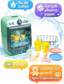 Resim a v d a Su ile Çalışan Işıklı ve Sesli Bulaşık Makinesi 