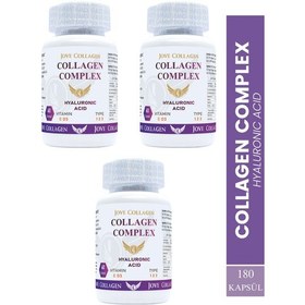 Resim Jove Collagen Komplex Kollajen Tip 1-2-3 Hidrolize Kollajen Peptit Hyaluronik Asit C ve D3 Vitamini 3 x 60 Tablet 