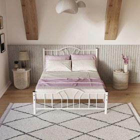 Resim Argimo Bella Çift Kişilik Ferforje Tarz Metal Karyola 