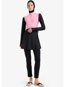 Resim DeFacto Regular Fit Hızlı Kuruyan Baskılı 5'li Burkini Takım E7998AX25HSPN160 