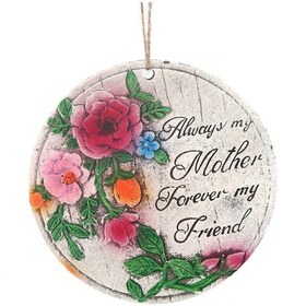 Resim ASILABİLİR BALKON VE BAHÇE SÜSÜ GULLU,ANNE TEMALI YUVARLAK 15X15X Diğer 