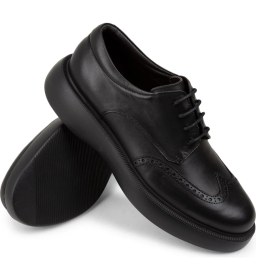 Resim Deery Hakiki Deri Siyah Günlük Oxford Erkek Ayakkabı 