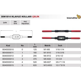 Resim Kılavuz Kolu No:4 M9-M27 Çelik Döküm 