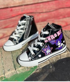 Resim Surpie Shoes Kuromi Kız Çocuk Ayakkabı, Kurumi Convers, Kız Çocuk Günlük Ayakkabı 