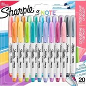 Resim Sharpie Fosforlu Kalem Snote Çok İşlevli Karışık 20 Li Bls 