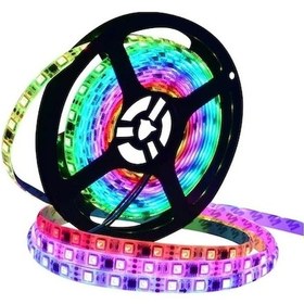 Resim Hazarled 12 V WS2811 ARGB Adreslenebilir Pixel Şerit Led IP20 Metrede 60 Led 1M 
