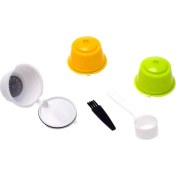 Resim Dolce Gusto A Için 3 Adet Kahve Kapsülü, Yeniden Doldurulabilir Kahve Kapsülleri, Yeniden Kullanılabilir Evrensel Kahve Filtresi ve Kaşık Fırçası (Yurt Dışından) 
