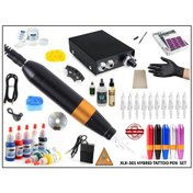 Resim Xl-301 Hybrıd Siyah Renk Tattoo Pen Dövme Makinası Seti - Swıss M 
