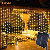 Resim Güneş Enerjili LED Perde Işık Zinciri, Klasik Stil, 8 Mod, Su Geçirmez, 500mAh Lityum Pil, Açık Hava, Bahçe, Balkon, Avlu için Metal Asma Dekorasyonu, Düğün, Doğum Günü, Noel, Cadılar Bayramı, Yeni Yıl, Şükran Günü için Uygun - Noel Baba Teması, Uzaktan Kumanda Yok 