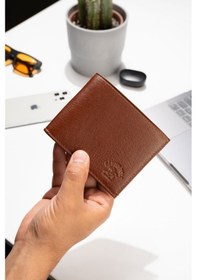 Resim Newish Polo Erkek Hakiki Deri Cüzdan Ve Kartlık - New050 Taba 