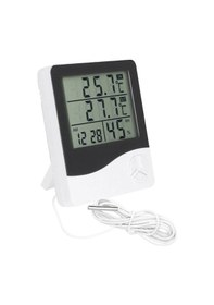 Resim Techmaster 2 Dijital Termometre Alarm Saat Dış Sıcaklık Ölçer Nem Ölçer 
