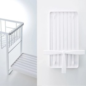 Resim Yamazaki Tower İki Katlı Beyaz Bulaşıklık 