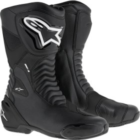Resim Alpinestars Siyah Korumalı Spor Motosiklet Botu Yüksek Performanslı Su Geçirmez ve Nefes Alabilir 