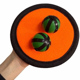 Resim Turuncu Cırt Cırt Tut Oyunu Seti 2 Raket 2 Top Velcro Catch Ball Yakalama Oyunu Çocuk El Göz Koordinasyon Oyuncağı Bahçe Park Plaj Eğlence Spor Aktivite 