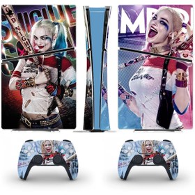 Resim cosy home gift Harley Quinn Playstation 5 Slim Disk Versiyon Sticker Kaplama Seti 