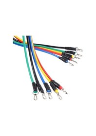 Resim 11 Parça Lateks Egzersiz Bandı Çekme Halatı Egzersiz Seti Çok Renkli 