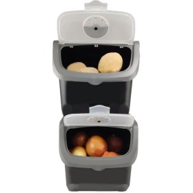 Resim Digithome 2'li Soğan Patates Saklama Kabı 12 Litre - Gri 