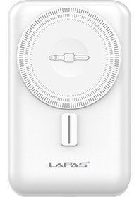 Resim Lapas Lp-pw004 Akıllı Saat Kablosuz Şarj Özellikli Wireless Powerbank 10000mah 15w Beyaz 
