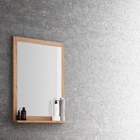 Resim Gold Banyo Berlutti Aynalı 70 cm Banyo Dolabı Üst Modül Açık Ceviz 