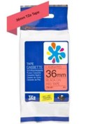 Resim Brother TZe-461 Kırmızı üzerine Siyah Laminasyonlu Muadil Etiket 36mm x 8mm 