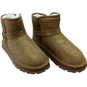 Resim Guja 25k432 Kadın Simli Toka Detaylı Slim - On Peluşlu Bot Camel Siyah 