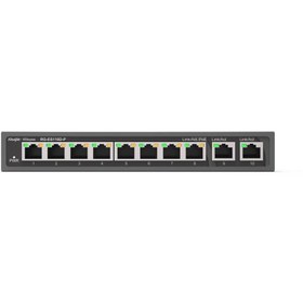 Resim RUIJIE Reyee RG-ES110D-P 10PORT 110W 2xgigabit Uplink 8 Port Poe Yönetilemez Switch 
