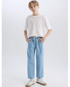 Resim DeFacto Erkek Çocuk Straight Fit Düz Paça Basic Düz Jean Pantolon B5740A825SMNM39 