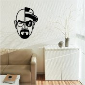Resim Çelik Auto Walter White Forex Duvar Dekoru, Duvar Dekorasyon Breaking Bad Siyah 50CMX37CM 001 