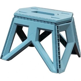 Resim PLZ Shop Taşınabilir Kalınlaşmış Plastik Katlanır Tabure Göl Mavisi (Yurt Dışından) 