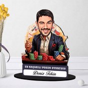 Resim Kişiye Özel Erkek Poker Oyuncusuna Hediye Karikatürlü Biblo 