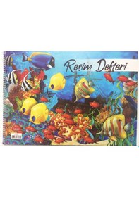 Resim Resim Defteri 15 Yaprak Orta Boy Spiralli Telli 25x35 