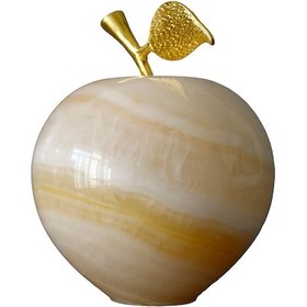 Resim El Yapımı Oniks Doğal Taş Elma Biblo Özel Hediye Seçeneği 