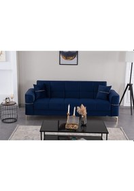 Resim Kilim Mobilya Vogel 3 Kişilik Yüksek Ayaklı Koltuk - Kanepe Lacivert 