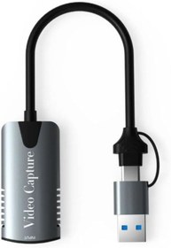 Resim Type-C To Usb 2İn1 Video Capture Yakalama Kartı Hdmı To Type-C Pc Bilgisayar Video Adaptör Çevirici 