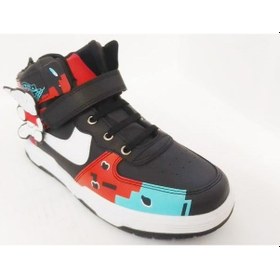 Resim Arvenzo 236-24 Ayıcık Maskotlu Cırtlı Erkek Çocuk Spor Bot Siyah 