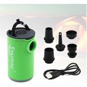 Resim Geeroyoo Taşınabilir Kablosuz Elektrikli Hava Pompası - 5 Nozul, Led Işıklı Çift Yönlü Şişirme İndirme - Havuz Şişme, Hava Yatağı, Şişme Eşyalar 