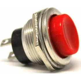 Resim Metal Buton 16Mm Kırmızı Ters Kontak 