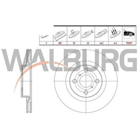 Resim Walburg-wbd1608 - Fren Dıskı On Havalı 4 Bjn 280 22x55x46,2 Toy 