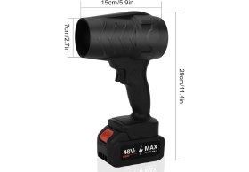 Resim Başkenttekno M1 Kablosuz Hava Üfleyici - Fırçasız Motorlu 3 Kademeli 8000MAH Yedek Bataryali Tanişma Çantali 
