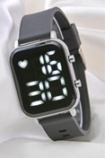 Resim Pinkoli Yeni Siyah Silikon Kordonlu Unisex Genç Kız Kadın Çocuk Led Kol Saati St-304106 