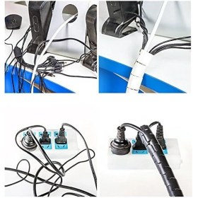 Resim Güncel Çarşı 1 mt x 22 mm Spiral Boru Kablo Kanalı Kablo Fiş Düzenleyici Toplayıcı Kordon Kablo Tutucu Beyaz 