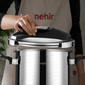 Resim Nehir Silver Matik Paslanmaz Çelik 5 Litre Düdüklü Tencere 