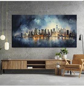 Resim Monokrom Şehir Kanvas Tablo 